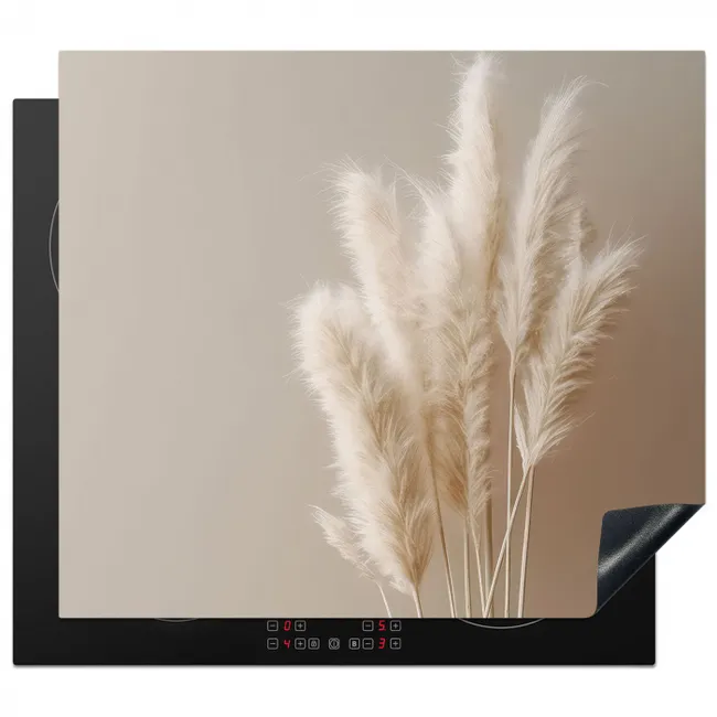 Induction hob cover - Soft Whisper of Pampas Grass
