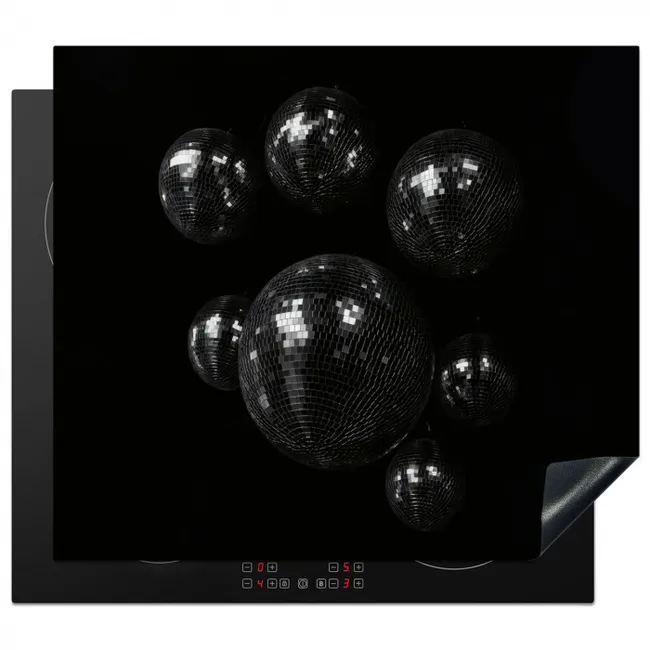 Induction hob cover - Discoballs - Minimalist - Black