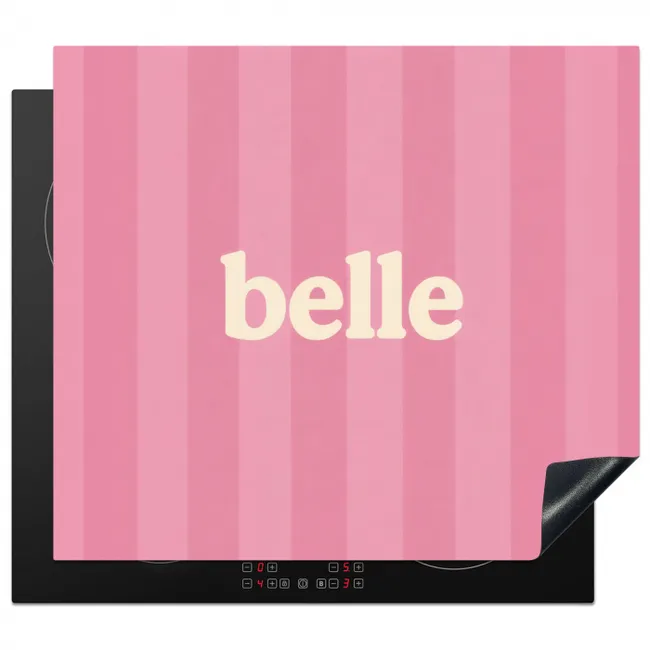 Induction hob cover - Pink - Striped - Belle