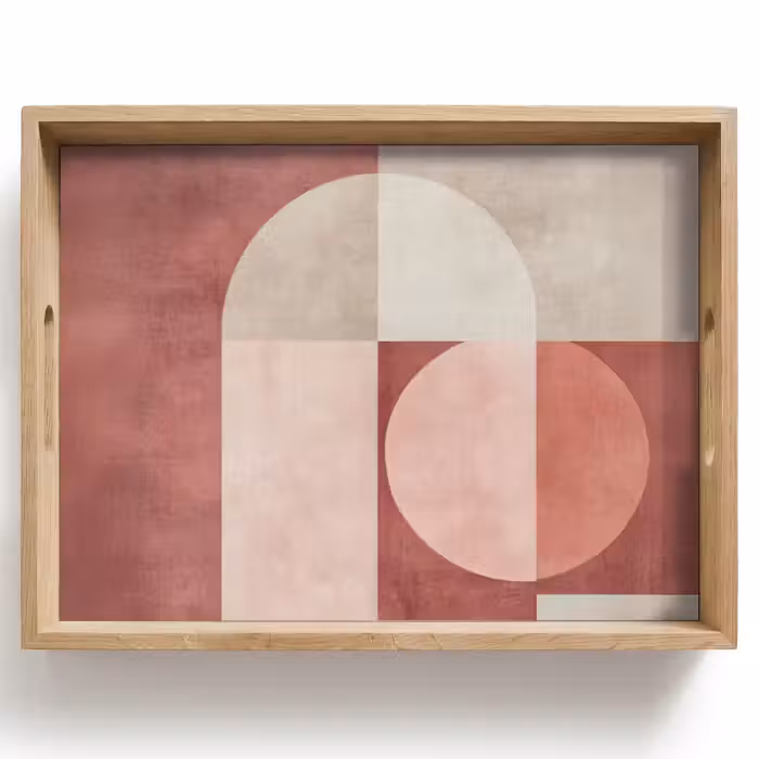 Tray - Figures - Abstract - Pink