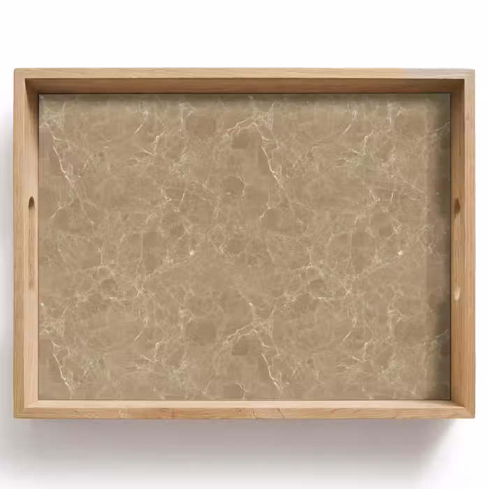 Tray - Beige - Marble - White veins