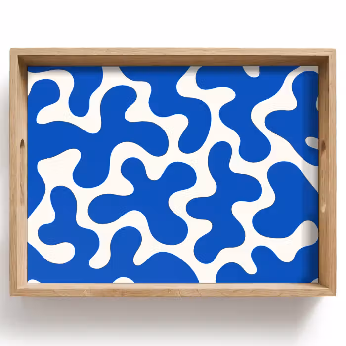 Tray - Shapes - Abstract - Blue - Waves