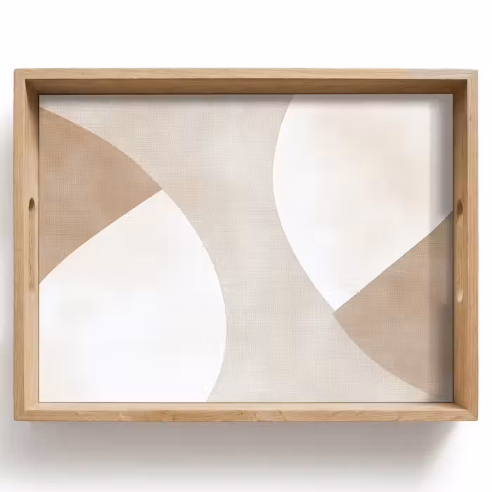Tray - Brown - Japandi - Abstract