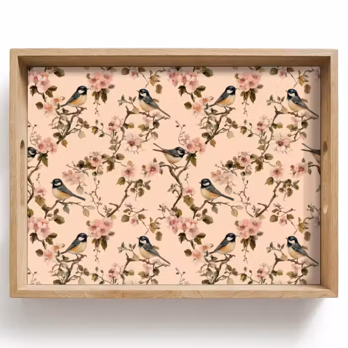 Tray - Blossom - Great Tit - Pink