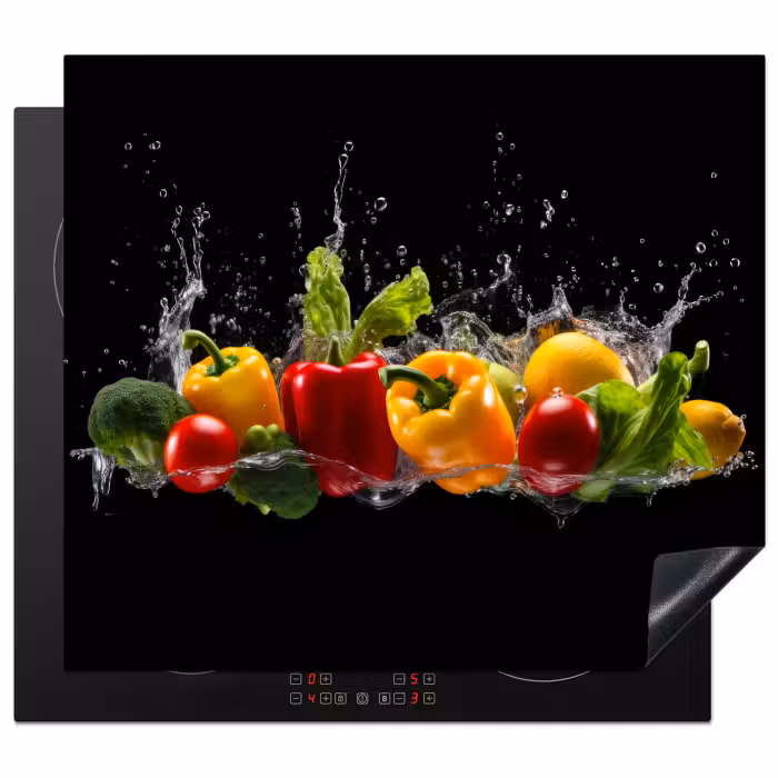 Induction hob protector - Bell bell pepper - Water - Vegetable - Black