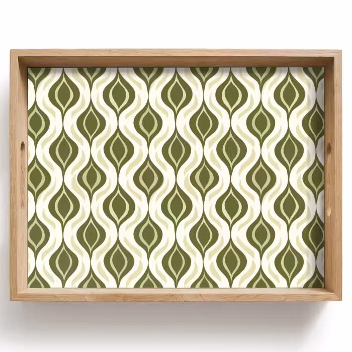 Tray - Pattern - Retro - Green