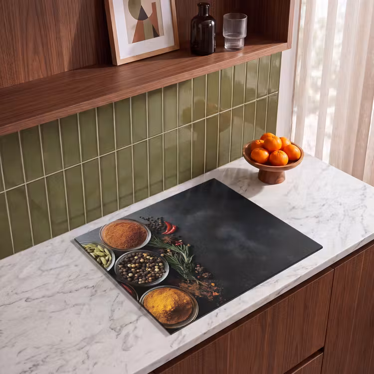 Induction hob protector - Glasses - trays - leaves - herbs — 4