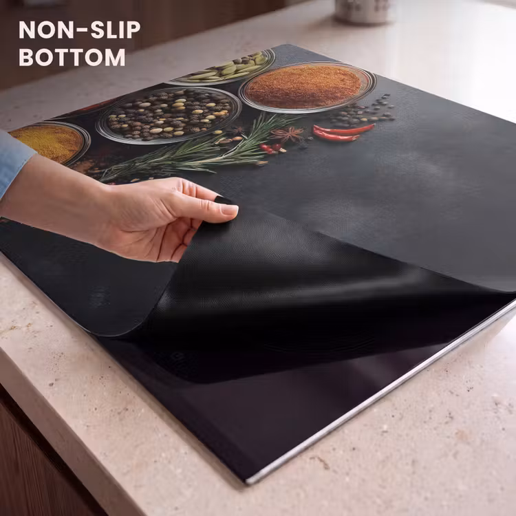 Induction hob protector - Glasses - trays - leaves - herbs — 5