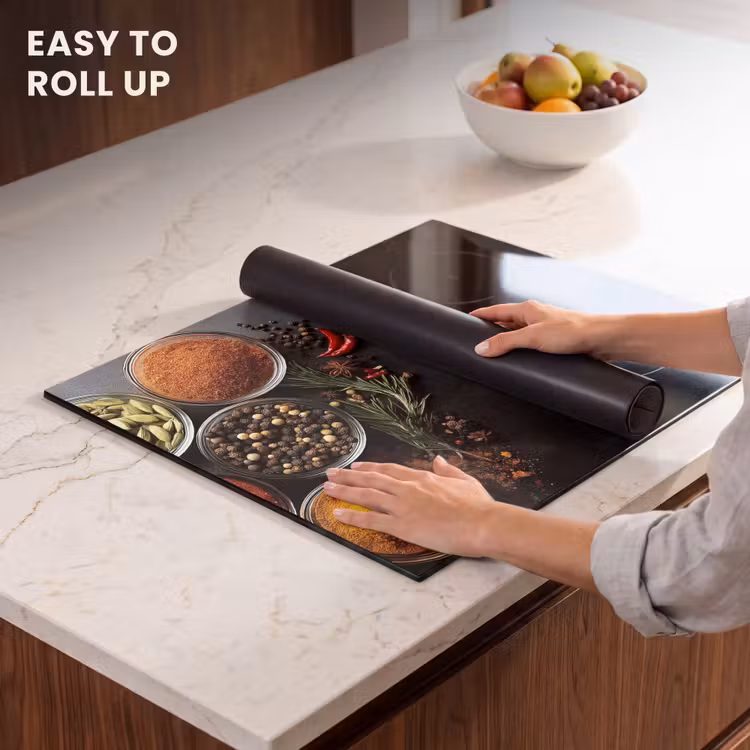 Induction hob protector - Glasses - trays - leaves - herbs — 6