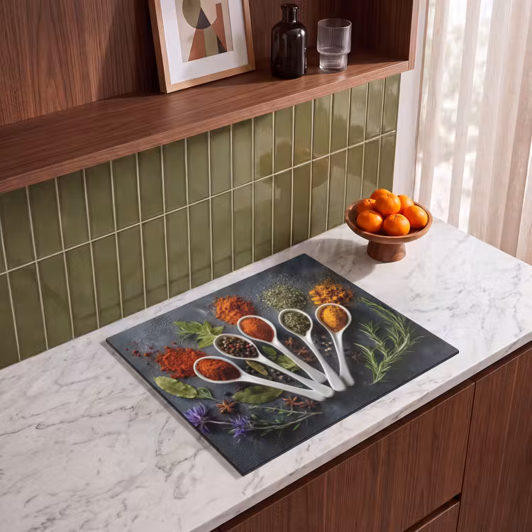Induction hob protector - Spoons - White - Powder - Spices — 4