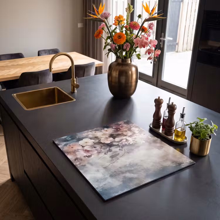 Induction hob protector - Blossom mist — 2