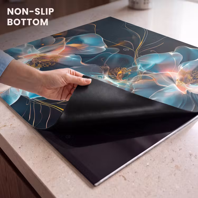 Induction hob protector - Luminous Flora at Night — 5