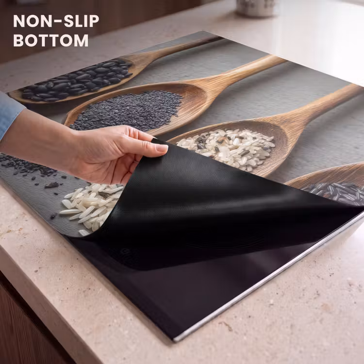 Induction hob protector - Wooden - Spoons - Rice - Seeds — 5