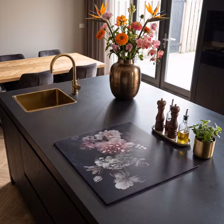 Induction hob protector - Nocturnal Flora Symphony — 2