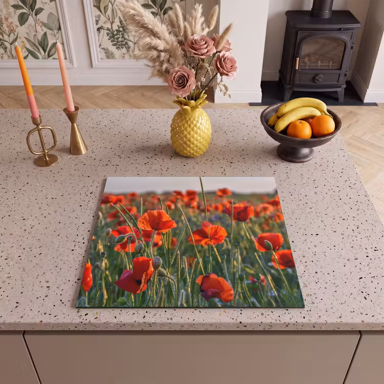 Induction hob protector - Poppies at Sunset — 3