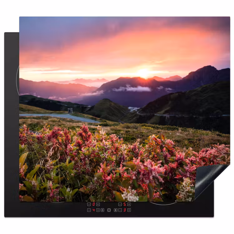 Induction hob protector - Alpine Glow and Wildflowers — 1