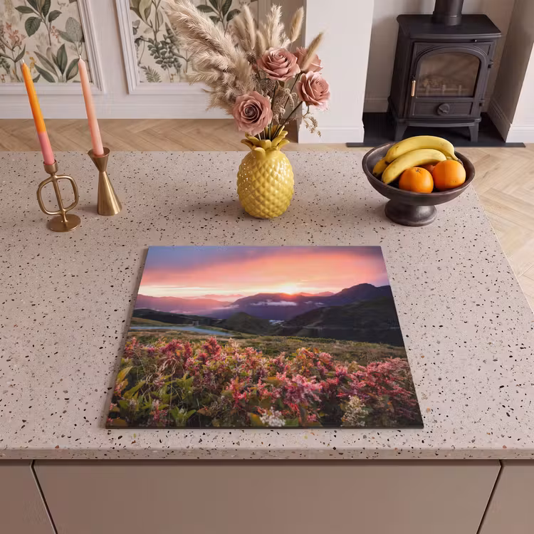 Induction hob protector - Alpine Glow and Wildflowers — 3