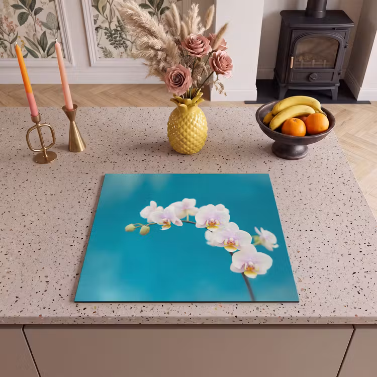 Induction hob protector - Aqua Bliss Orchids — 3