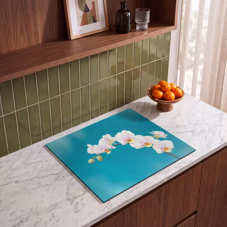 Induction hob protector - Aqua Bliss Orchids — 4
