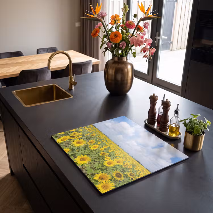 Induction hob protector - Horizon of Sunflowers — 2