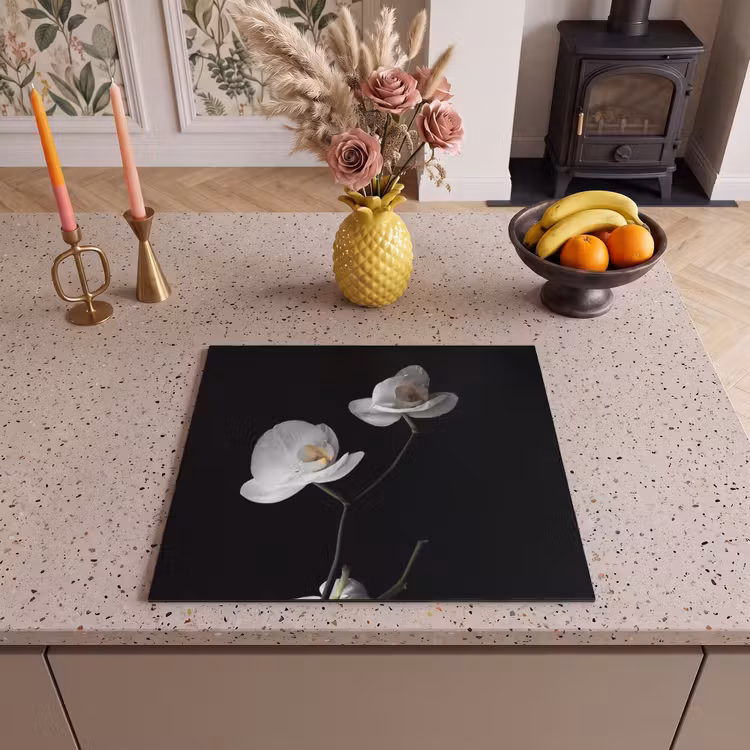 Induction hob protector - Nocturnal Orchid Elegance — 3