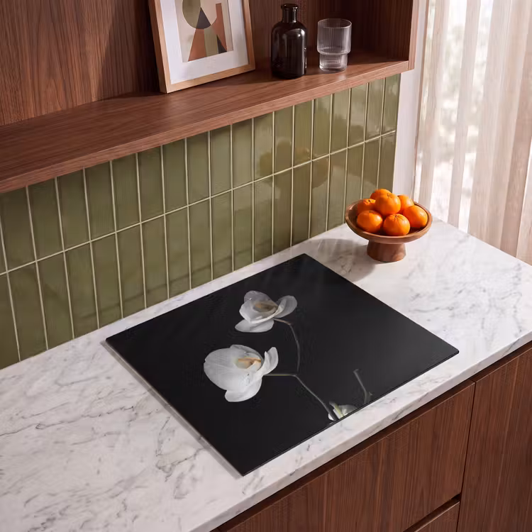 Induction hob protector - Nocturnal Orchid Elegance — 4
