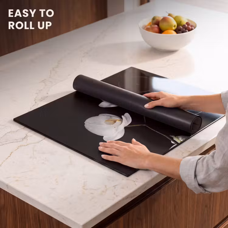 Induction hob protector - Nocturnal Orchid Elegance — 6