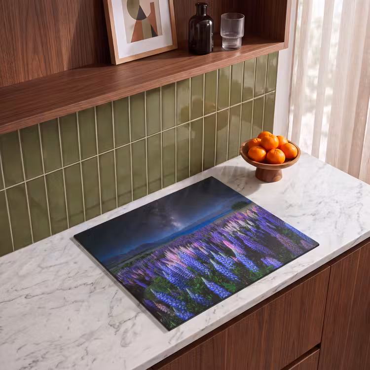 Induction hob protector - Starlight over Lupin Field — 4