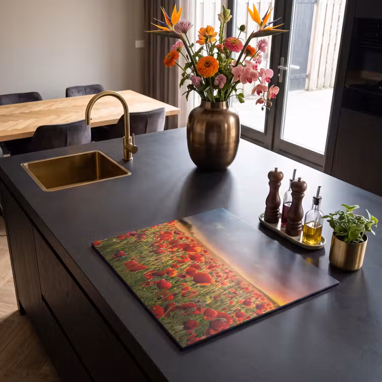 Induction hob protector - Stormy Poppy Sky — 2