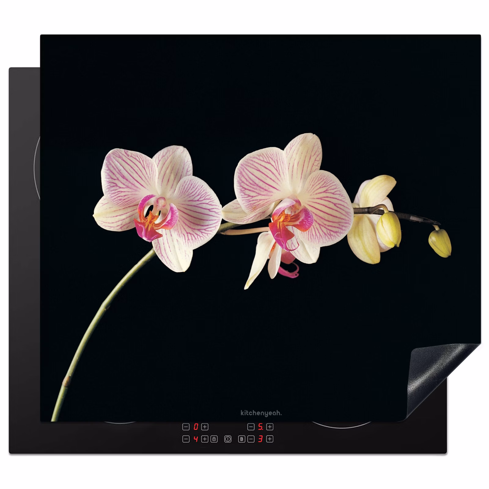 Induction hob protector - Orchid - Pink - Flowers — 1