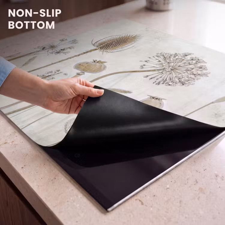 Induction hob protector - Botanical Elegance in Sepia — 5
