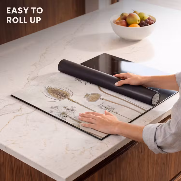 Induction hob protector - Botanical Elegance in Sepia — 6