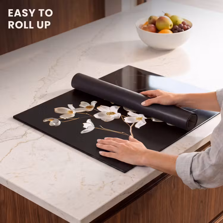 Induction hob protector - Elegance in Ivory and Gold — 6