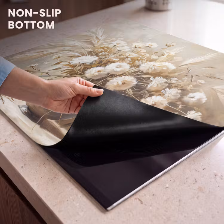 Induction hob protector - Flowers - Vase - Still Life - Beige — 5
