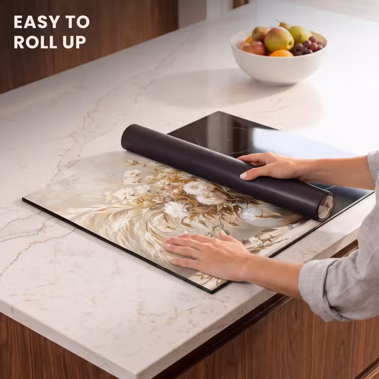 Induction hob protector - Flowers - Vase - Still Life - Beige — 6