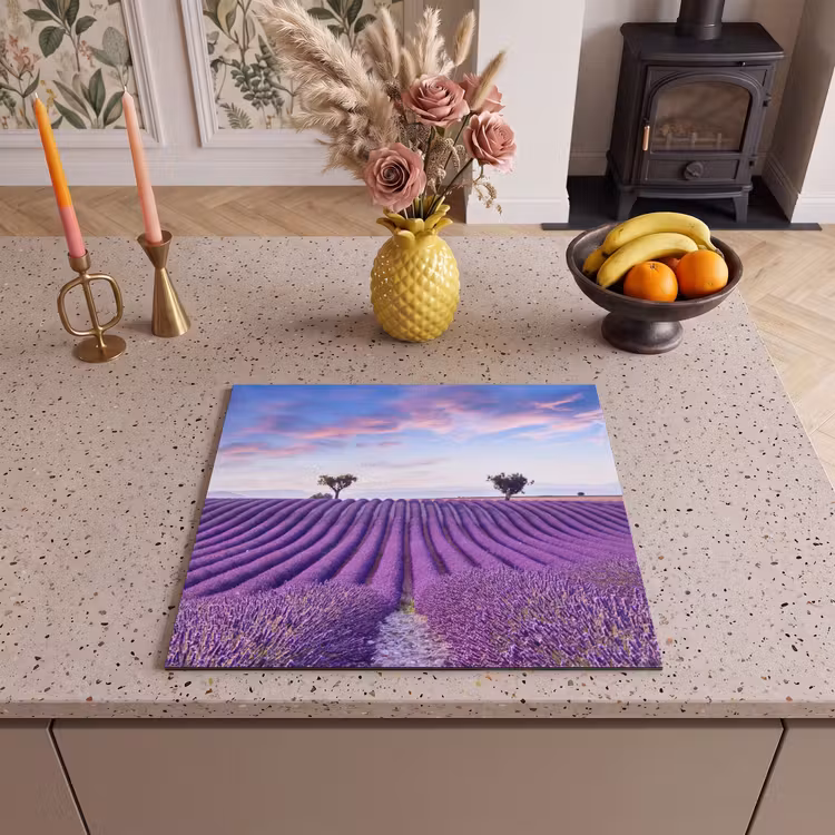 Induction hob protector - Lavender Lines at Twilight — 3