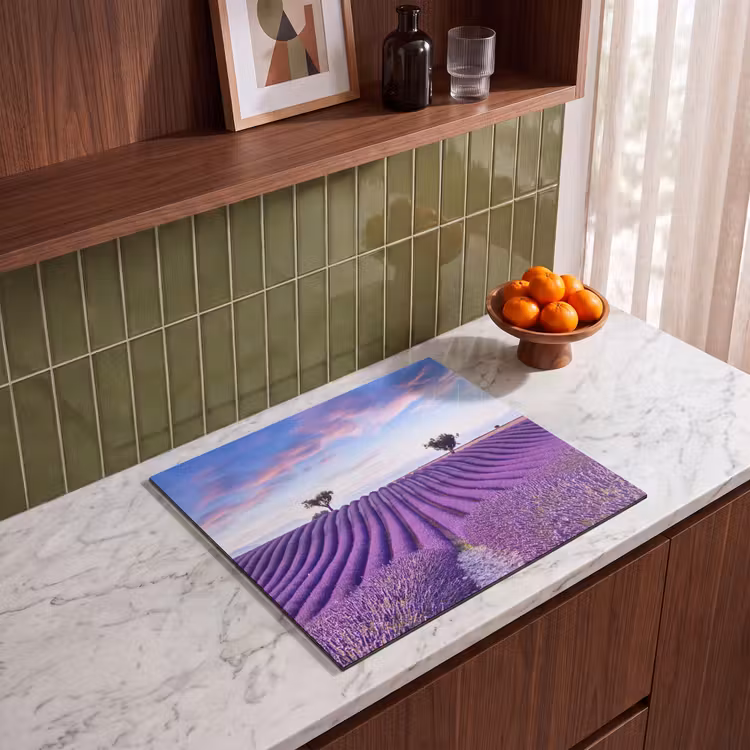 Induction hob protector - Lavender Lines at Twilight — 4