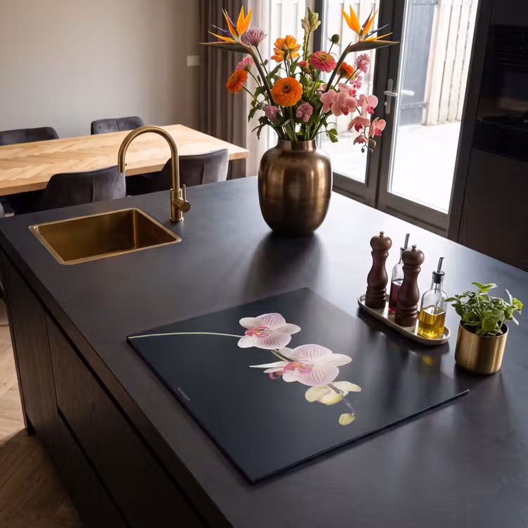 Induction hob protector - Orchid - Pink - Flowers — 2