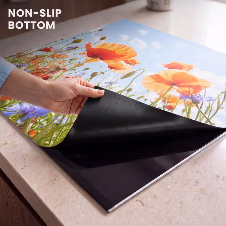 Induction hob protector - Summer Dance of Poppies and Cornflowers — 5