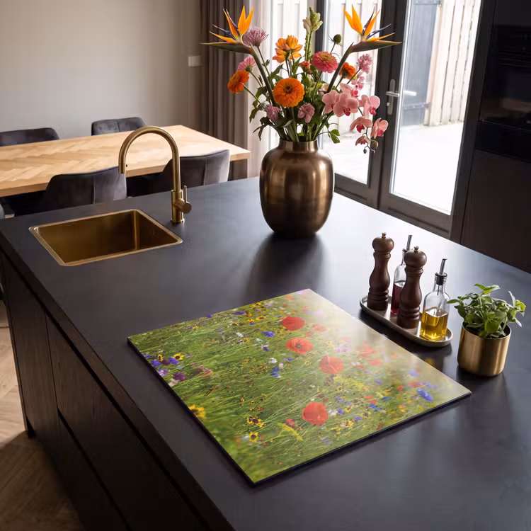 Induction hob protector - Wildflower Wealth in Summer — 2