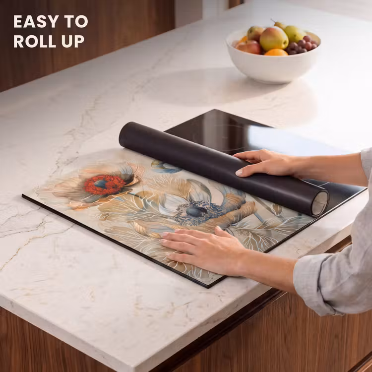 Induction hob protector - Flowers - Beige - Modern - Illustration — 6