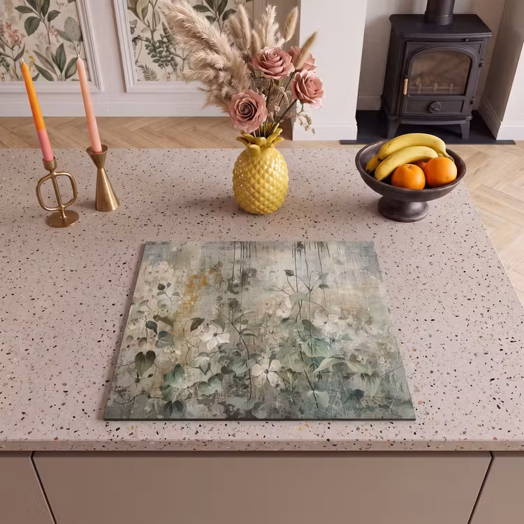 Induction hob protector - Flowers - Leaves - Abstract - Modern — 3