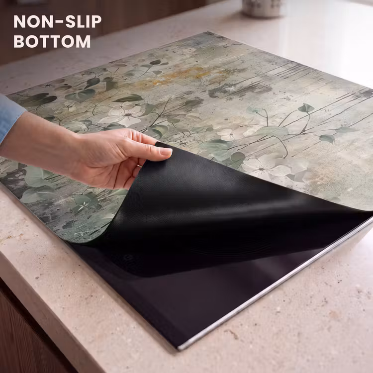 Induction hob protector - Flowers - Leaves - Abstract - Modern — 5