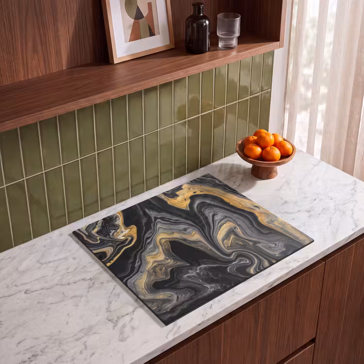 Induction hob protector - Fusion of Black and Gold — 4