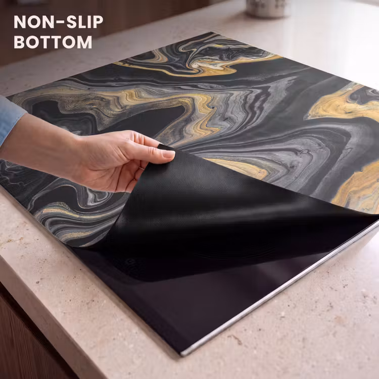 Induction hob protector - Fusion of Black and Gold — 5
