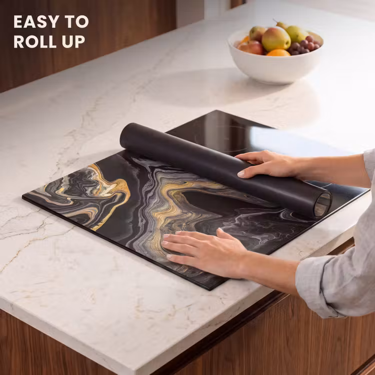 Induction hob protector - Fusion of Black and Gold — 6