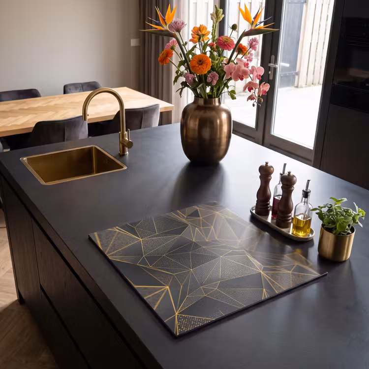 Induction hob protector - Golden Network of Complexity — 2
