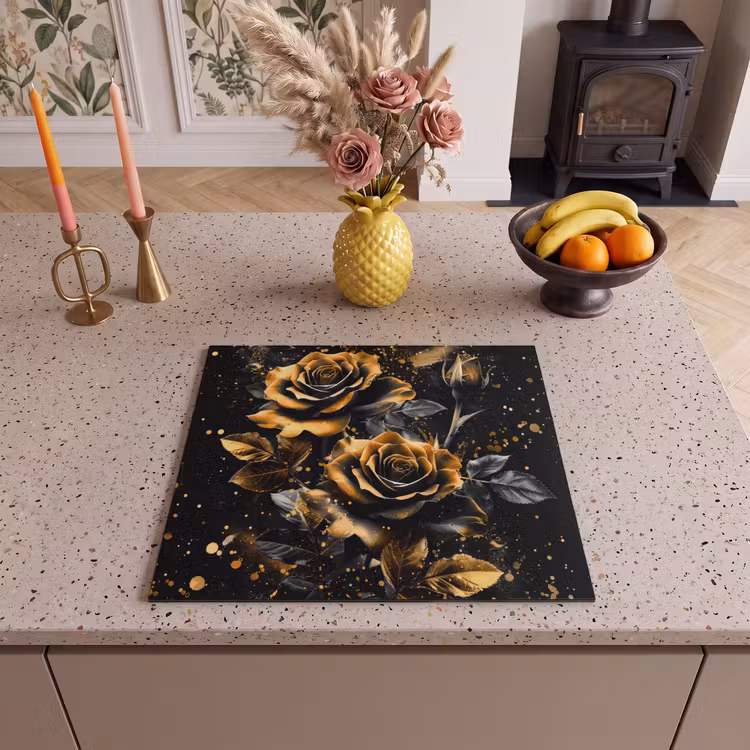 Induction hob protector - Stardust over Roses — 3