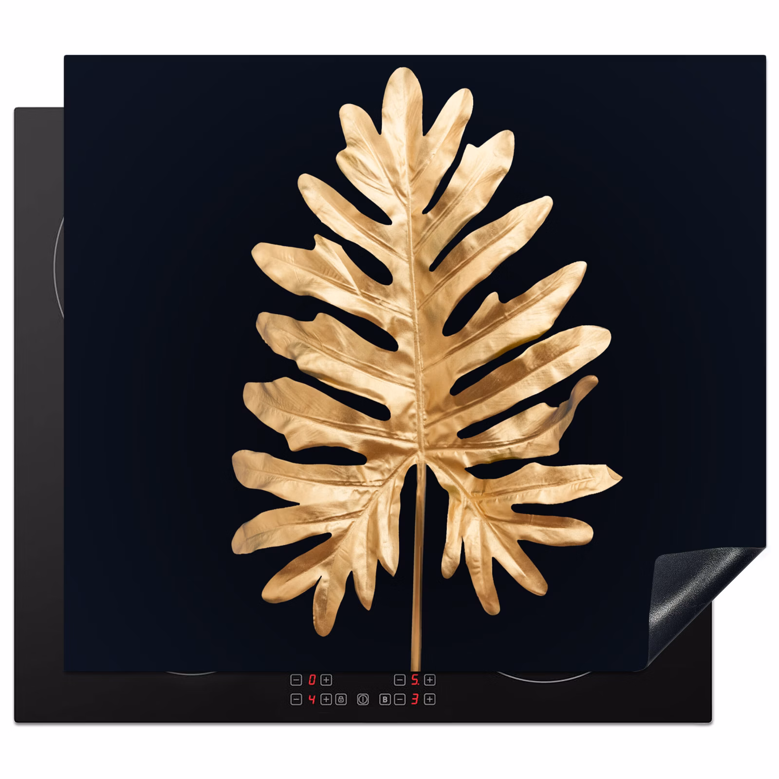 Induction hob protector - Golden Monstera Majesty — 1