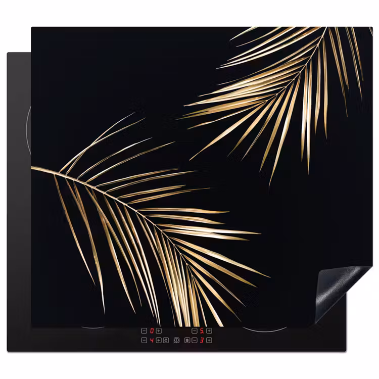 Induction hob protector - Golden Elegance of the Tropics — 1